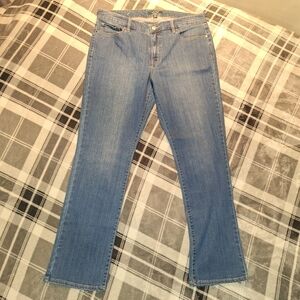 Lauren Ralph Lauren Modern Straight Curvy Jeans Womens Size 14 Blue Denim